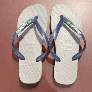 Havaianas Men’s Gray and Blue Flip Flops